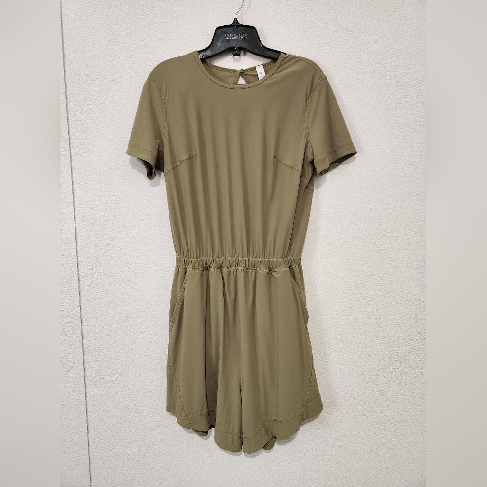 Lululemon Lightweight High-Neck Romper Size 6 Bronze Green - Picture 3 of 12